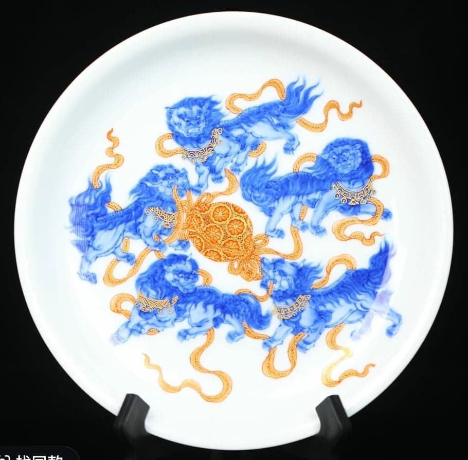 祖传窑狮狮如意壶承